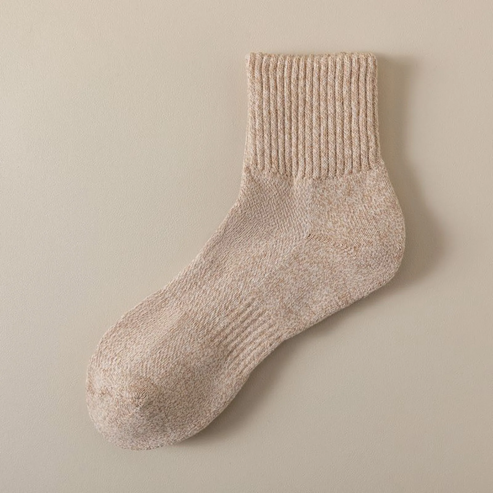 بسيطة متعددة الاستخدامات المألوف جورب الرجال الشتاء بسيط بلون منشفة أسفل العسل غير تنوعا عادية منتصف طول الجوارب