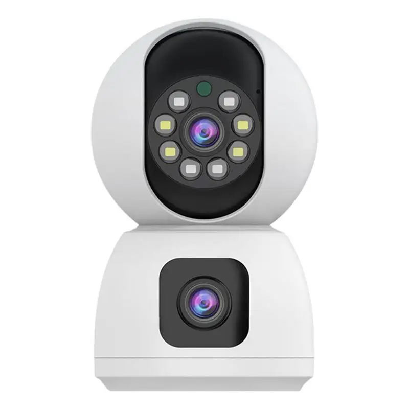 

Home Security Cameras Wireless Home Monitoring Cameras Night Vision Dual Lens Camera With Motion Detection Two-Way Audio For