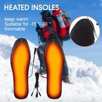 USB Heated Shoe Insoles Electric Foot Warming Pad Feet Warmer Sock Pad Mat Winter Outdoor Sports Heating Insole Winter Warm