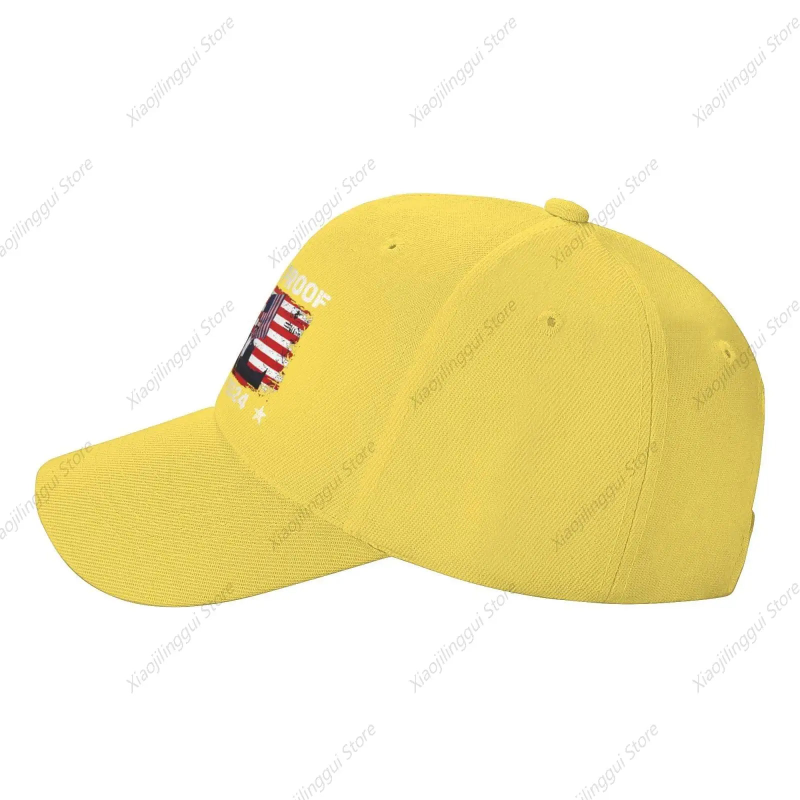 Casquette de baseball pare-balles jaune pour hommes et femmes, chapeau One GROTrucker, Save Trump pour 2024 Gun Trump 45 47 President, 2024