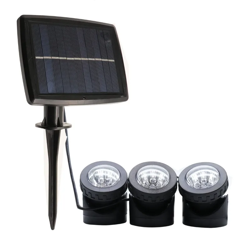 

Waterproof landscape courtyard projection solar underwater lights, double three-head underwater lights