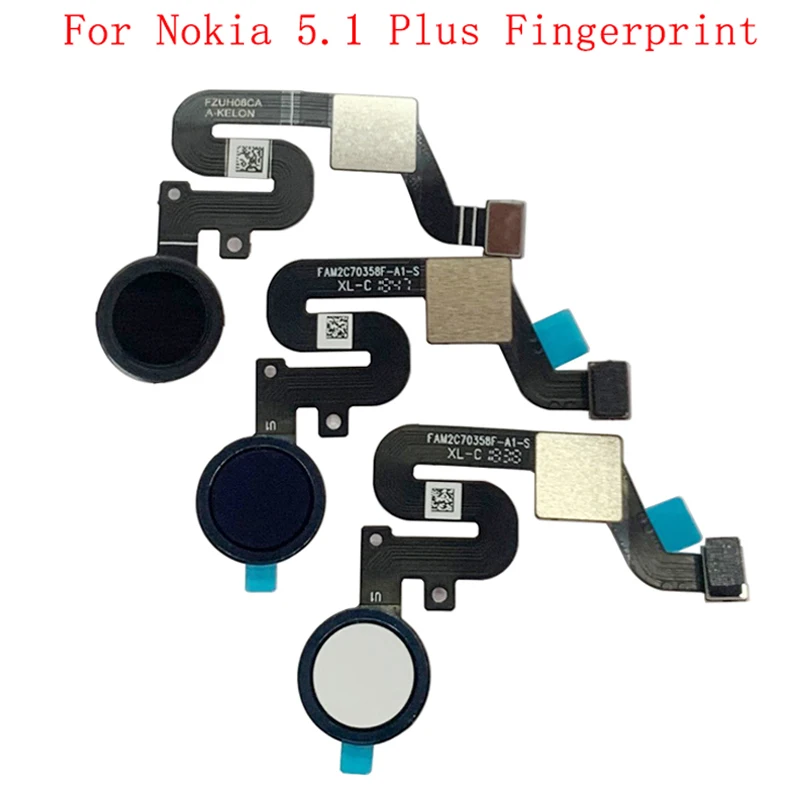 Fingerprint Sensor Home Button Flex Cable For Nokia 5.1 Plus X5 Fingerprint Sensor Scanner Touch ID Repair Parts