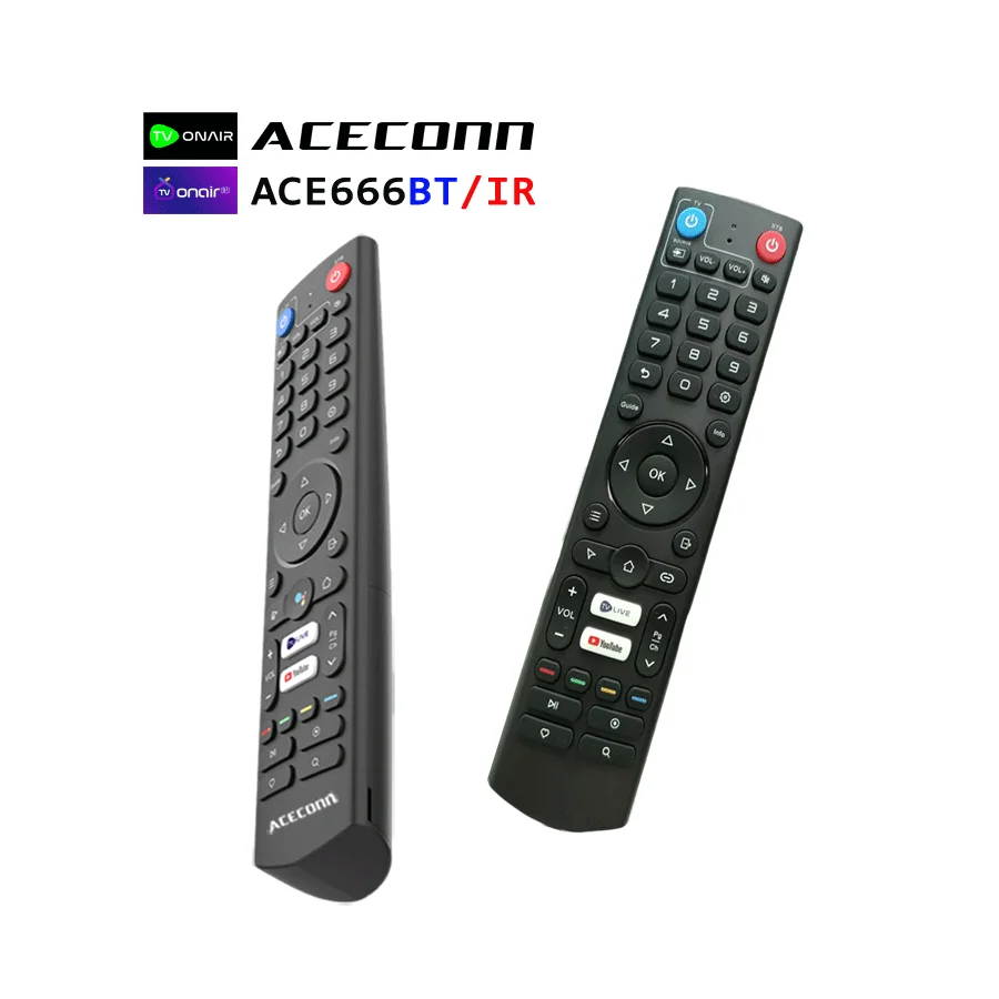 

ACECONN ACE666BT/IR remote control with hotkeys/voice control/learning and memory compatible with VPlus/Android TV box