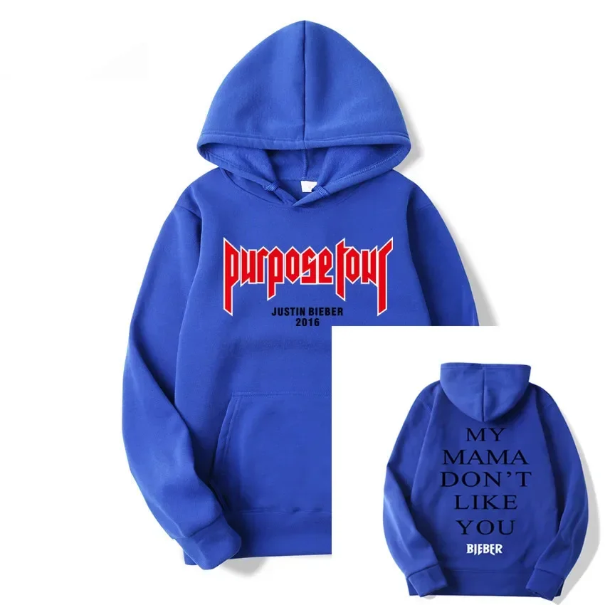 Fashion Brand Design Justin Bieber Purpose Tour Hoodies Pullover Printed Men Women Sport Hip Hop Style Hooded Sweatshirts Tops