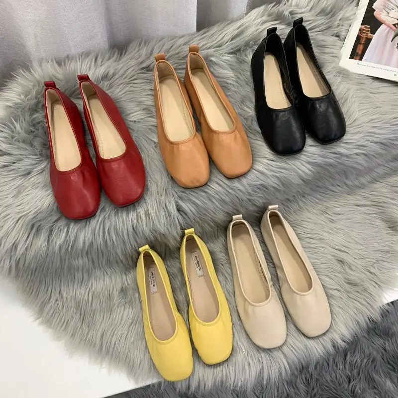 Women Shoes 2024 Brand Designer Mary Janes Shoes Woman Square Toe Japanned Leather Flats Vintage Narrow Band Loafers