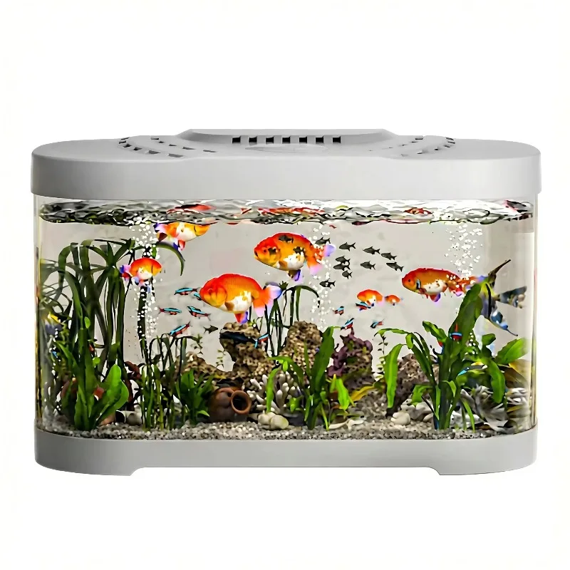 

Прозрачный современный экологически чистый пластиковый аквариум с микропейзажем для гостиной, офиса, дома, декоративные товары для домашних животных