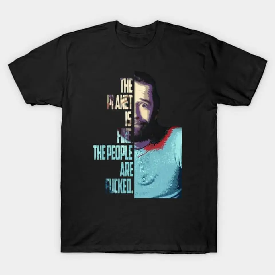 George Carlin vintage - George Carlin - T-Shirt  Prevalent Leisure Cotton  Tees