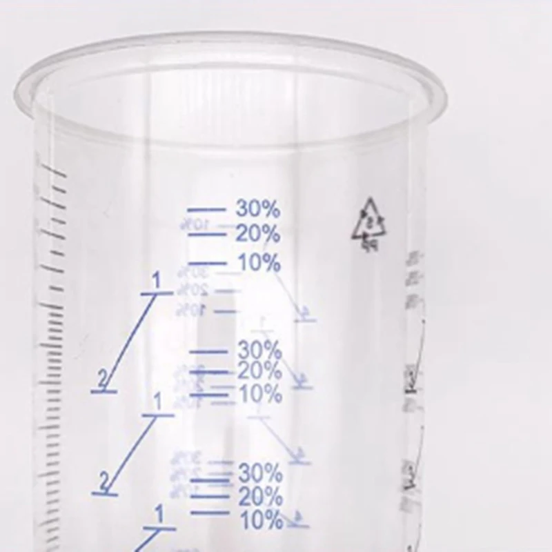 페인트와 액체 (무작위 색상) 를 정밀 혼합하기 위한 플라스틱 페인트 혼합 컵, 600ml 혼합 용기, 25 개