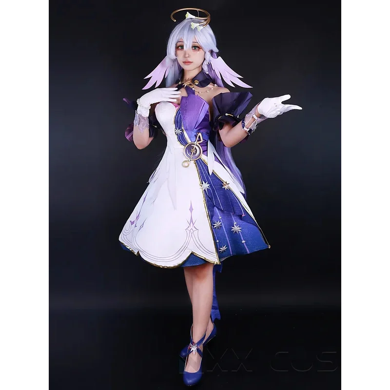 

2025 yiyi Game Honkai Star Rail Robin 3D Cosplay Costume Role Play Comic Con Dress Hallowmas Party Wigs Animation Prop