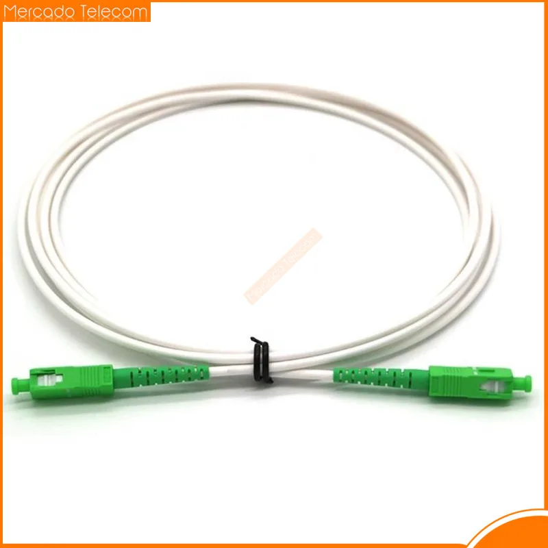 

50PCS 1 Meter SC/APC-SC/APC Single Mode G657A2 Simplex 3.0mm Or 2.0mm Diameter White Milky LSZH Jacket Fiber Optic Patch Cord