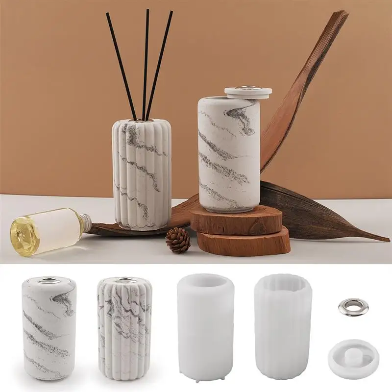 DIY Handmade Gypsum Form Aroma Cup Mold Concrete Form For Candles Jar Mould Silicone Moulds Cement Jewelry Box Molds