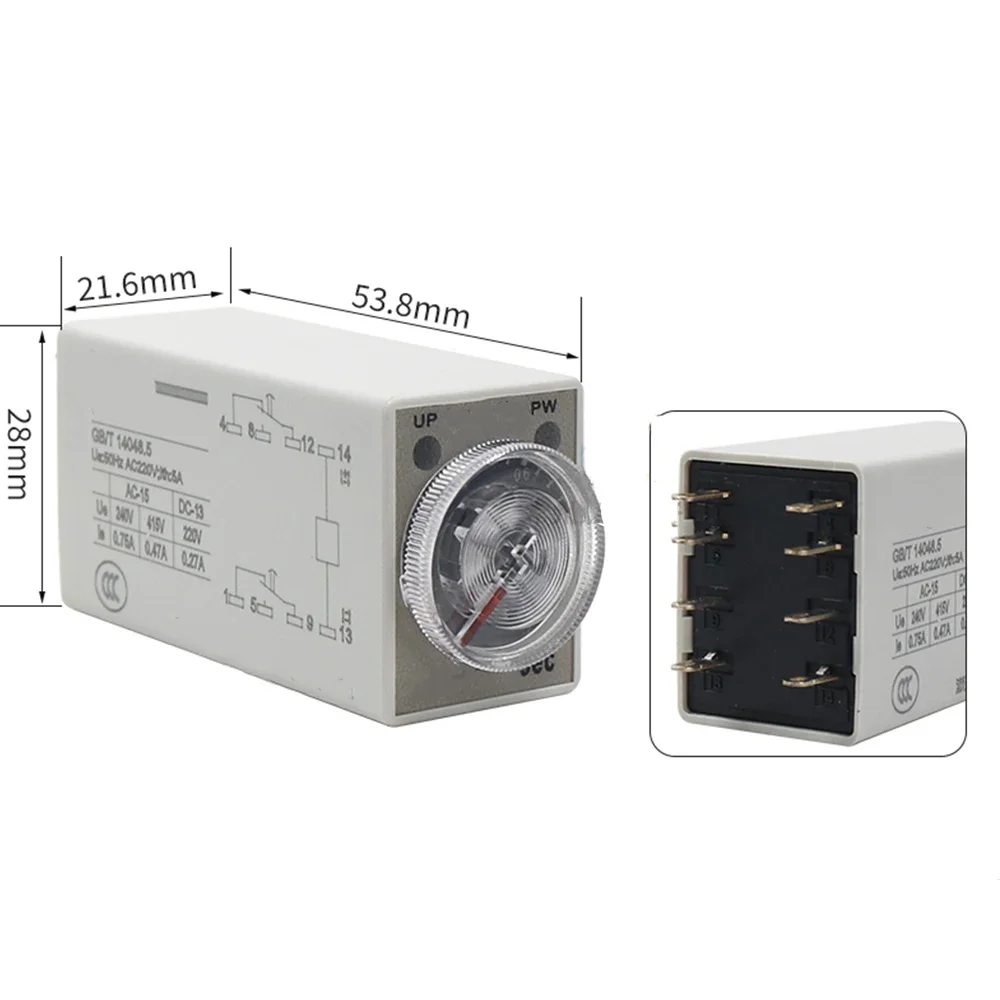 JSZ6-4/2 H3Y-4 H3Y-2 Power On time Delay Relay DC 12V 24V AC 220V 1 second 5 second 10 second 60 second 1Minute Switch 8 14 Pin