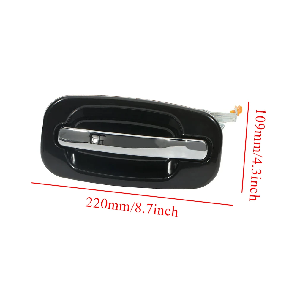 For Chevrolet Avalanche 1500 2500 Cadillac Escalade 2002 2003 2004 2005 2006 Chrome Black Exterior Door Handle Front Rear Set