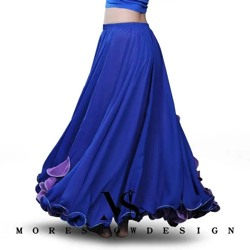 Picture 4: Belly Sexy Long Chiffon Skirt For Women Summer Dance Outfit Suit Big Swing Performance Accessories Dancewear