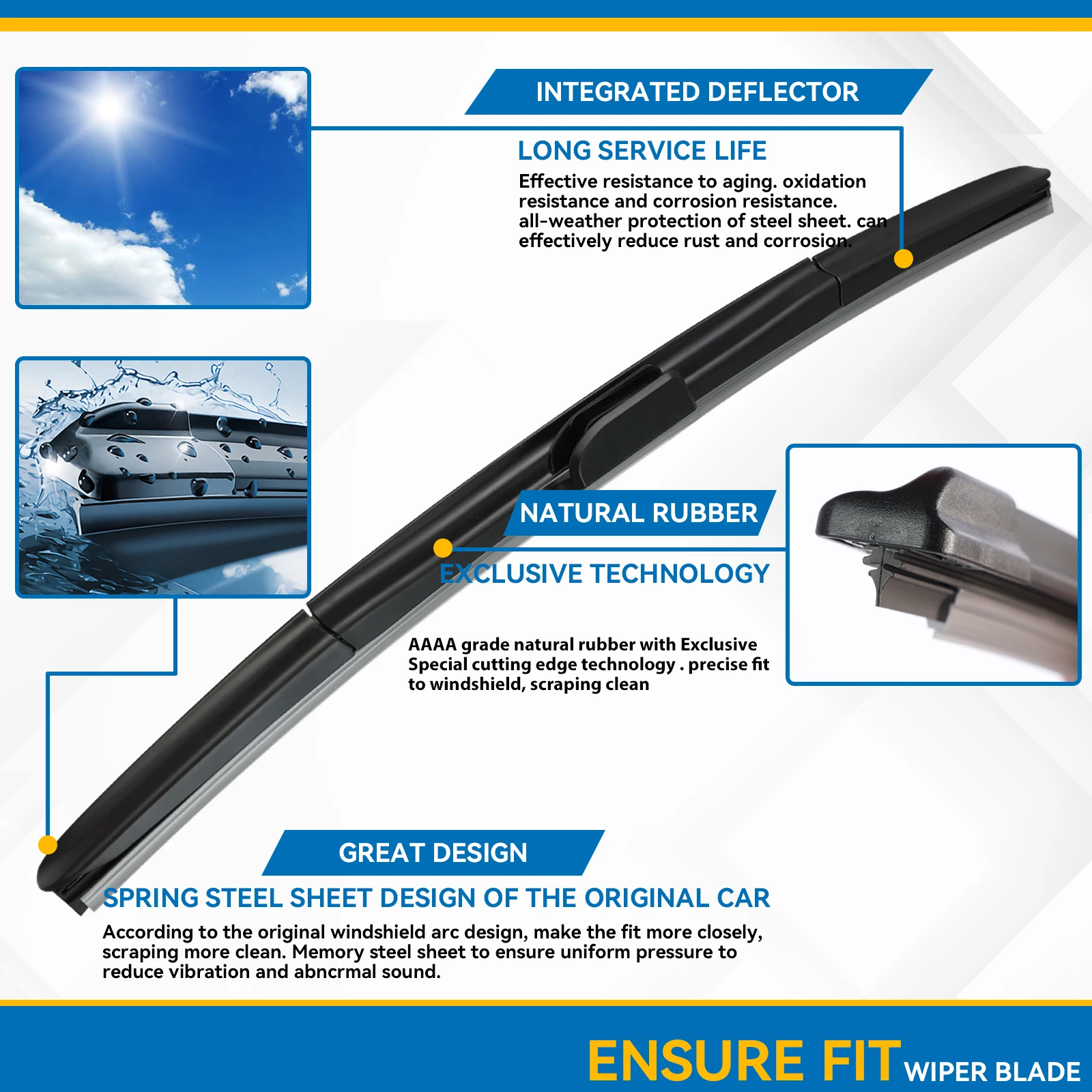 Erick\'s Wiper LHD Front Wiper Blades For Nissan Qashqai J11 2013 - 2020 Windshield Windscreen Clean Window Rain Brushes 26\