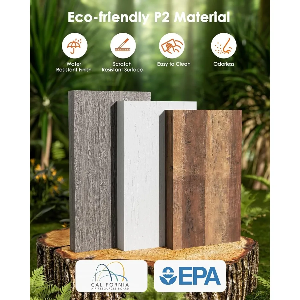 طاولة قهوة لغرفة المعيشة، 39.4 طاولة قهوة صغيرة مع مساحة تخزين، رف عرض مفتوح وأدراج مخفية #5