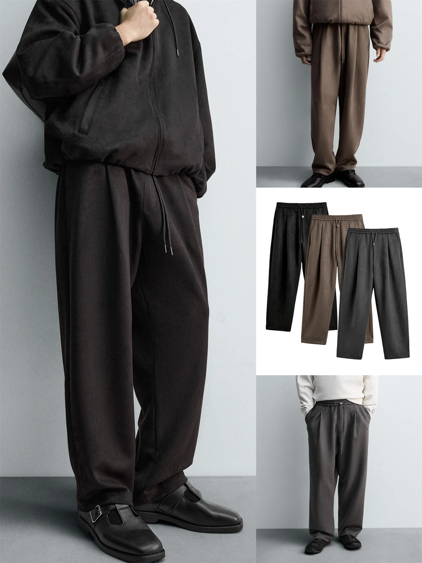 

Мужские модные свободные широкие вельветовые повседневные брюки с эффектом вельвета, новая осенняя коллекция, удобная молодежная одежда из смеси хлопка