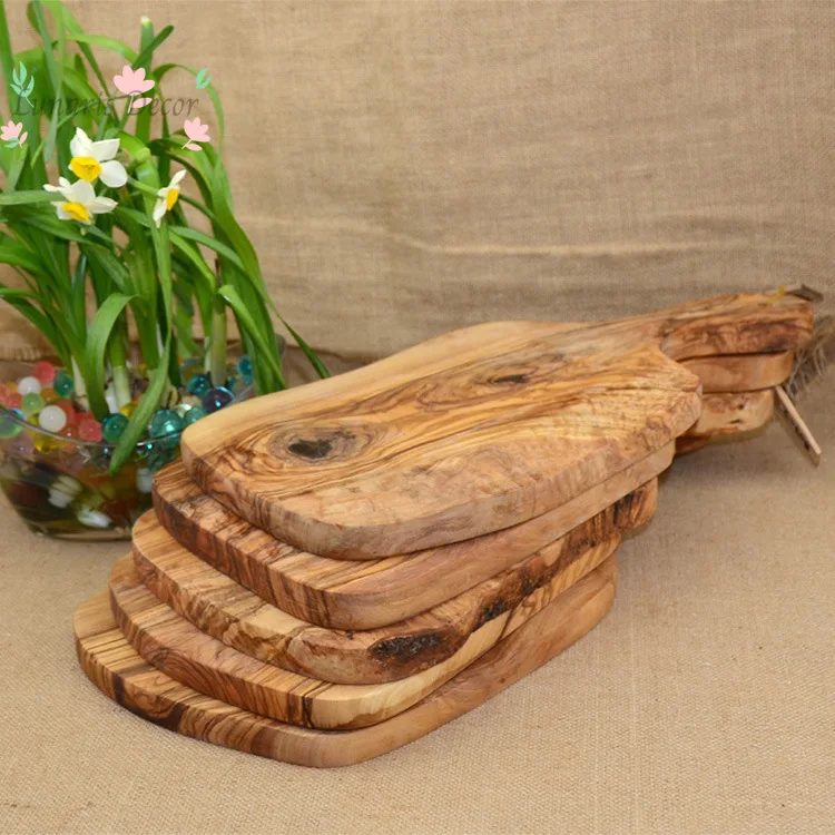 Italian olive wood cutting board - solid olive wood for western cuisine, steak, bread, and fruit