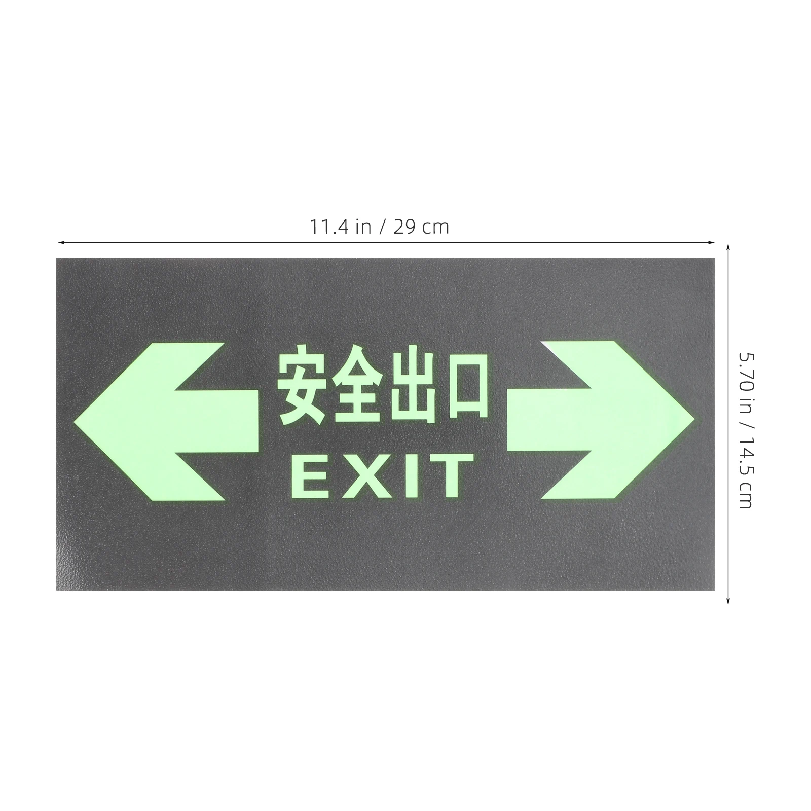 10 Pcs Glow-in-the-dark Safety Signs Stickers Warning Exit Label Decals Emergency