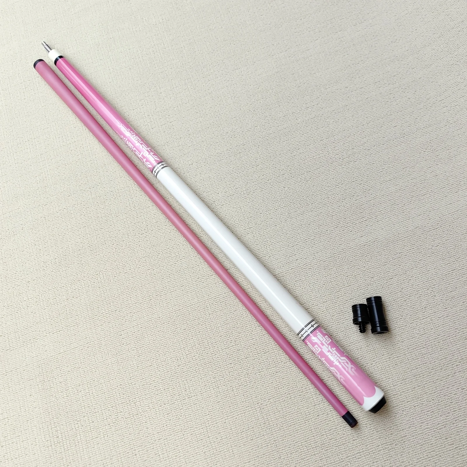 

Elegant Pool Cue Maple Wood Shaft - 19 Oz, 12.5 mm Tip, 146 cm/57 in Length,1/2 Split Cue Structure,Cue with Protective End Caps
