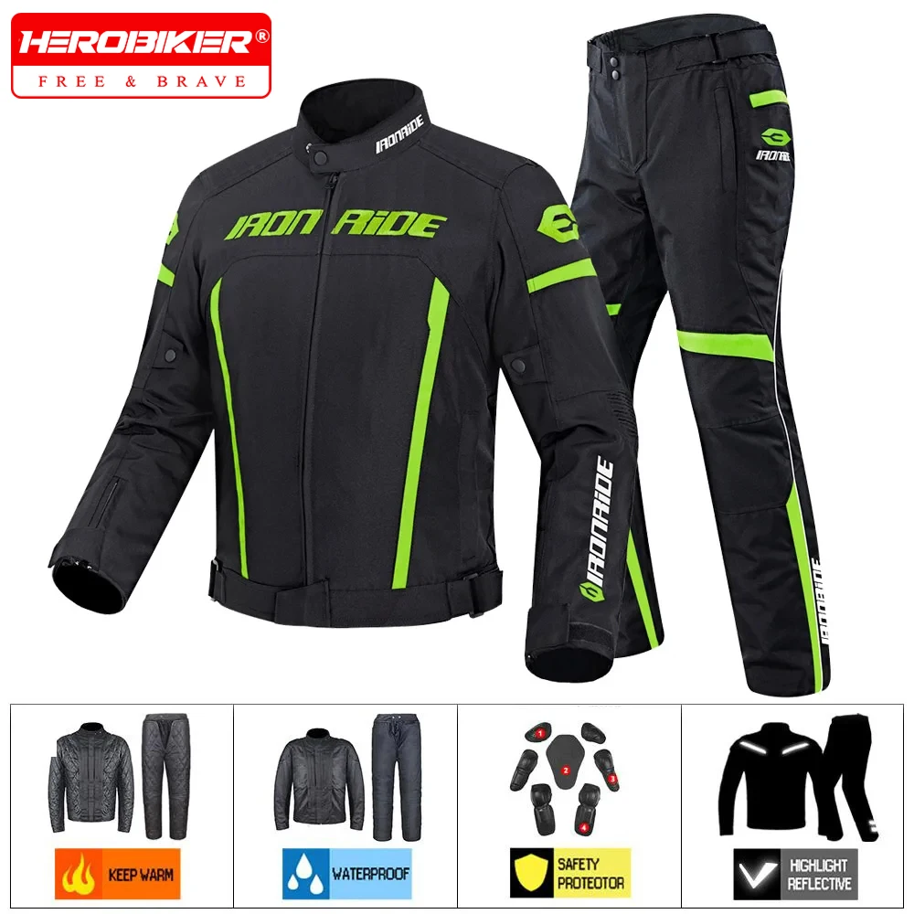 

Motocross Jacket Waterproof Racing Jacket Protective Men Four Seasons Moto Protection Motorcycle Jacket With Linner