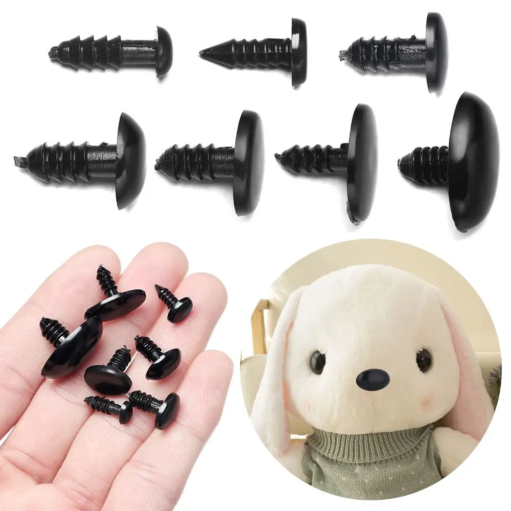 50/100pcs Craft Bear Buttons  Dolls Accessories Oval Animal Noses Safety Parts  Noses