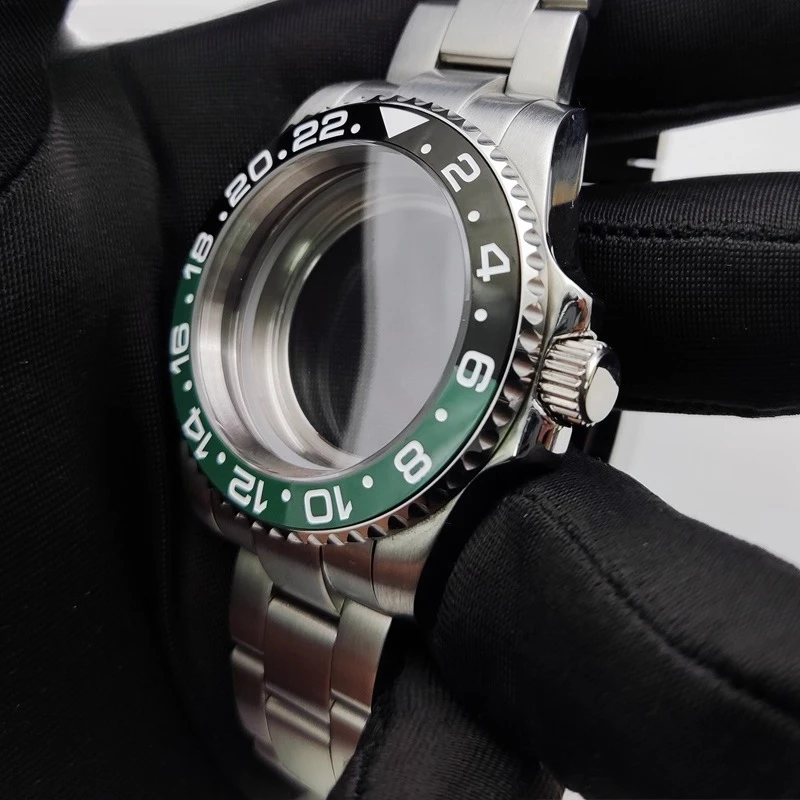 إكسسوارات الساعة الميكانيكية لحركة NH35 لـ NH36 مرة أخرى من خلال علبة حزام فولاذي ملحقات ساعة رجالية بديل 28.5 ملم