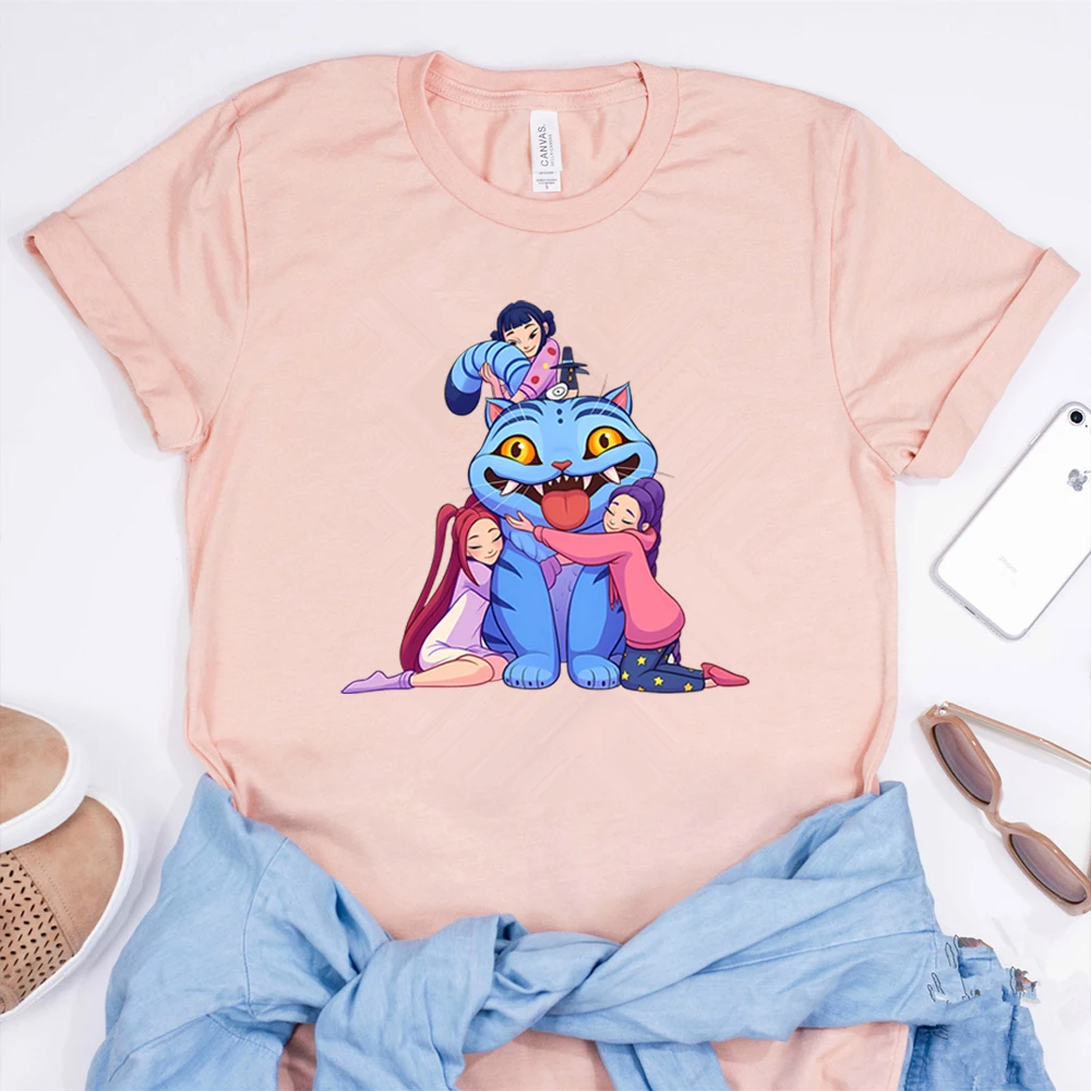 Derpy bleu tigre et Huntrix fille Mira Rumi Joey chemises mignon jeunesse chasseurs de démons T-shirt à la mode à manches courtes Harajuku hauts