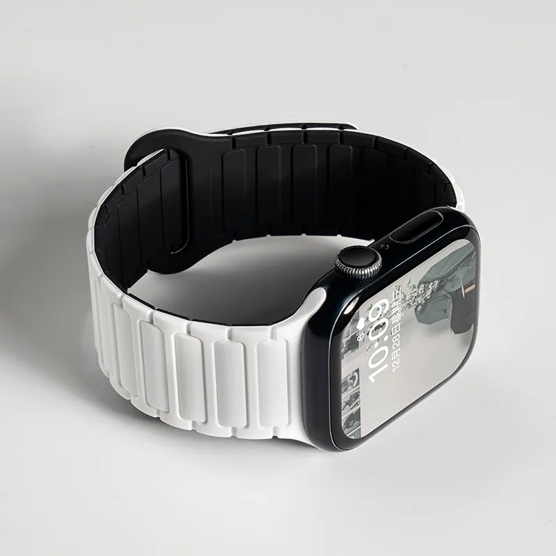 

Silicone Strap Magnetic Band for Apple Watch S10 46mm 42mm 49mm 45mm 41mm 44mm 40mm for IWatch Ultra Series 10 9 8 7 6 SE 5 4 3