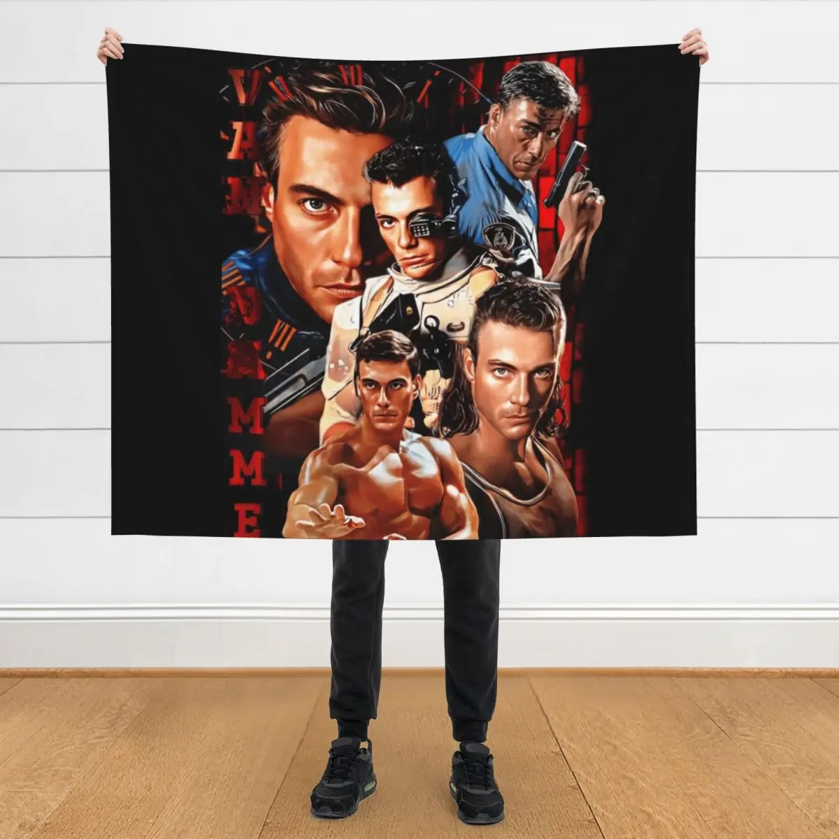 

Jean Claude Van Damme Throw Blanket Nap Multi-Purpose Furry Blankets
