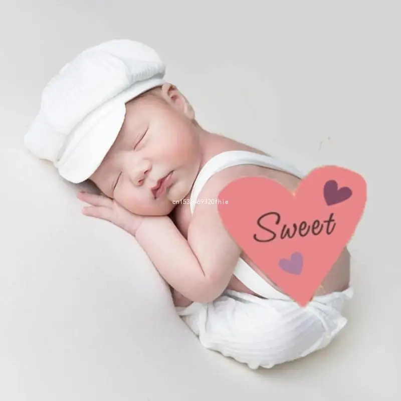 

Baby Photography Props Boy Girl Photo Outfits Newborn Overall with set Baby Shower- Gift for Boys Girls