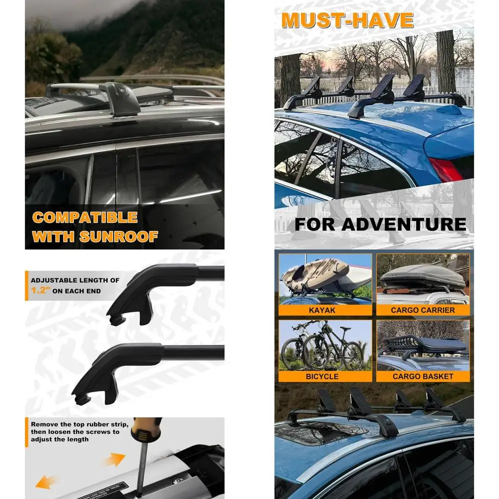 

Универсальные запираемые поперечины на крышу для Honda Vezel HR-V 2016-2022, багажник из черного сплава