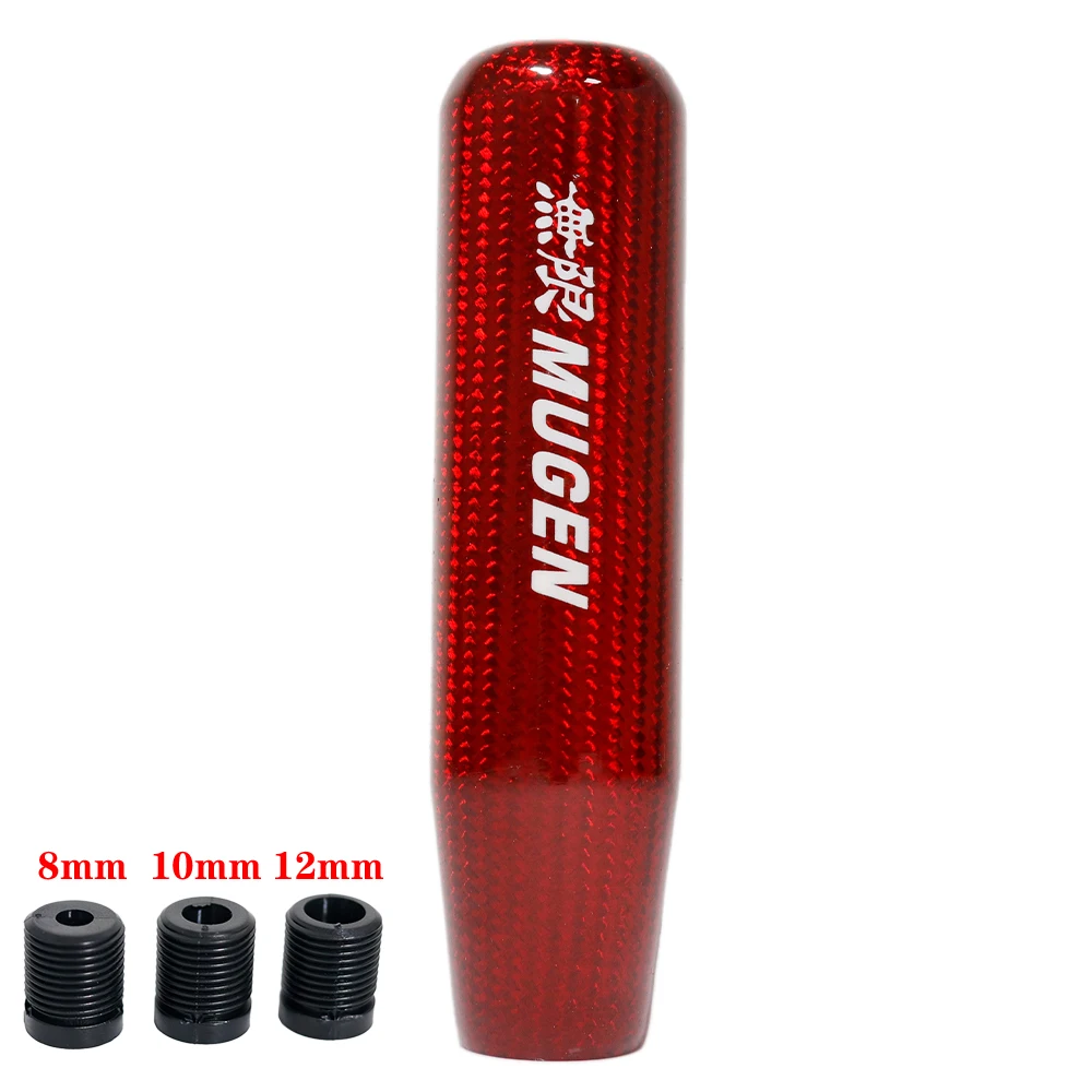 Mugen Red Carbon Fiber 13cm Gear Shift Knob For Honda Fit Civic FD2 FN2 EP3 TYPE R DC2 DC5 AP1 AP2 S2000 F20C