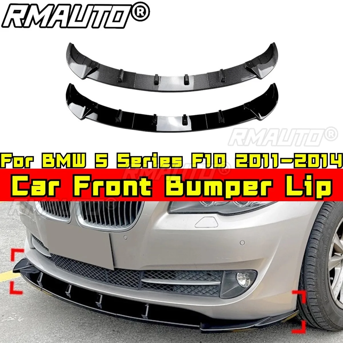 

Car Front Bumper Lip Splitter Diffuser Spoiler Modification Part For BMW 5 Series F10 2011-2014 Bumper Guard Car Accessories