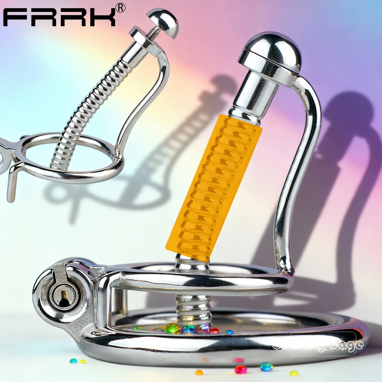 FRRK 8.5 مللي متر مجرى البول السبر المكونات الذكور العفة قفص القضيب جهاز القضيب قفص الامتناع عن ممارسة الديك ألعاب الكبار تصاعدية #1