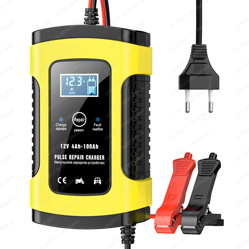 12V 5A Motorcycle Car Pulse Repair Charger with LCD Display