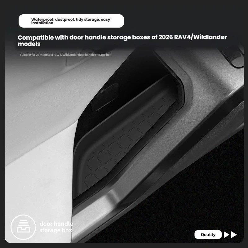 For the 2026 RAV4 Rongfang Veranda Door Pull Box, Front and Rear Door Slot Storage Box, and Door Side Storage Box