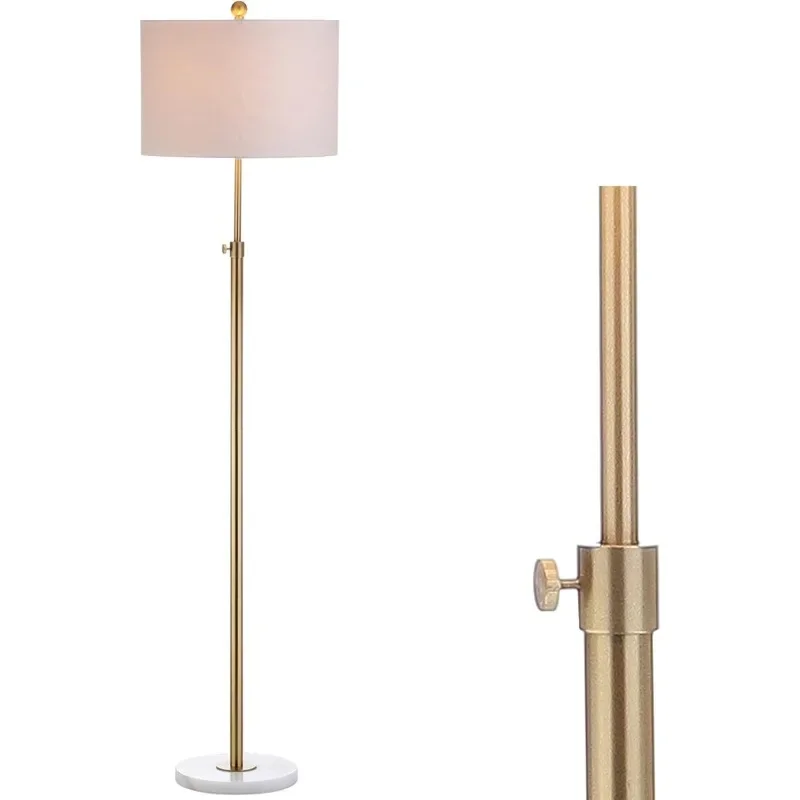 

65" Adjustable Metal/Marble LED Floor Lamp, Modern, Contemporary, Elegant, Glam, Office, Living Room, Family Room, Dining Room