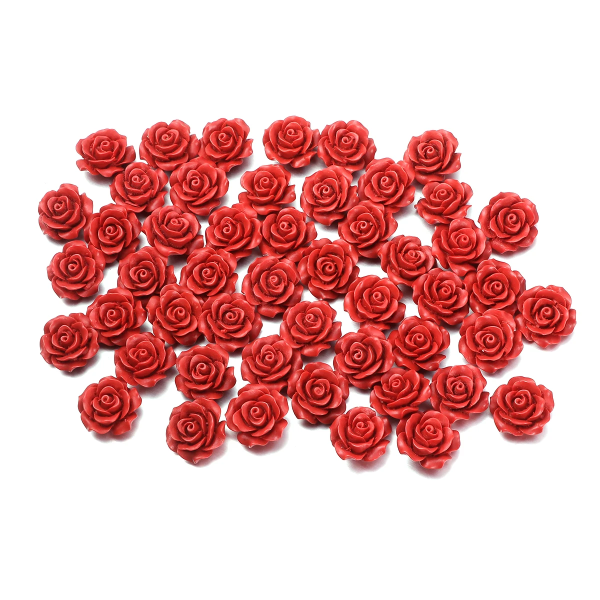 

50pcs Ornament Decor Accessories Diy Jewelery Making Rose Jewelry Scatter Rose Beads Decor Ornament Loose DIY Beads