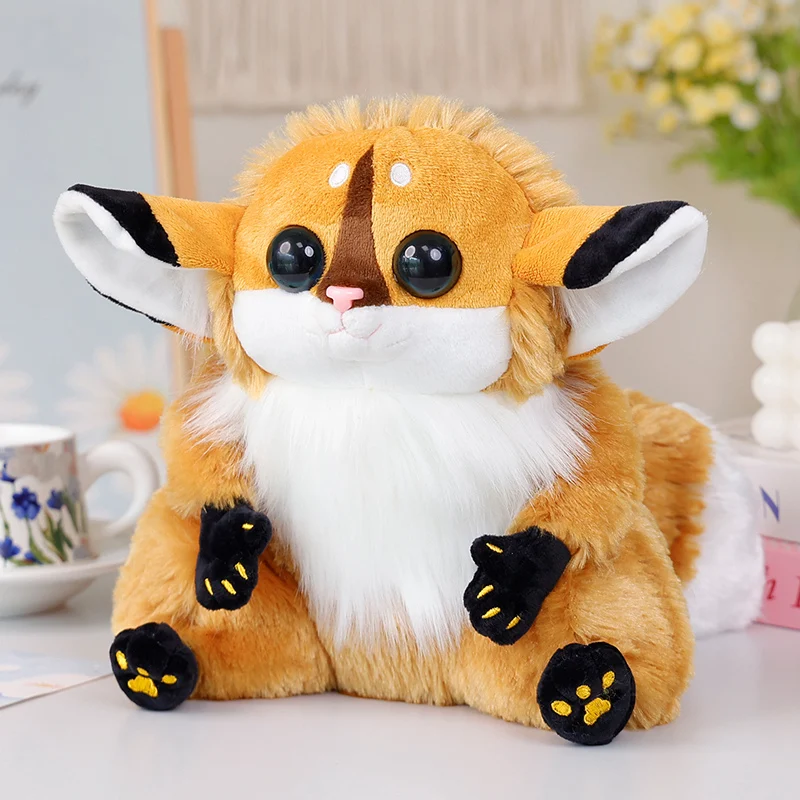 Simulation Cute Monkey-Fox Plush Doll Big Ears Fat White Gray Yellow Khaki Monkey Fox Plush Toy Birthday Gift For Boys And Girls