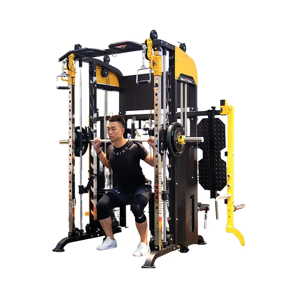 Home Gym Equipment Strength Training Body Building Exercise Machine Squat Trainer Smith Machine Mutli Function Station