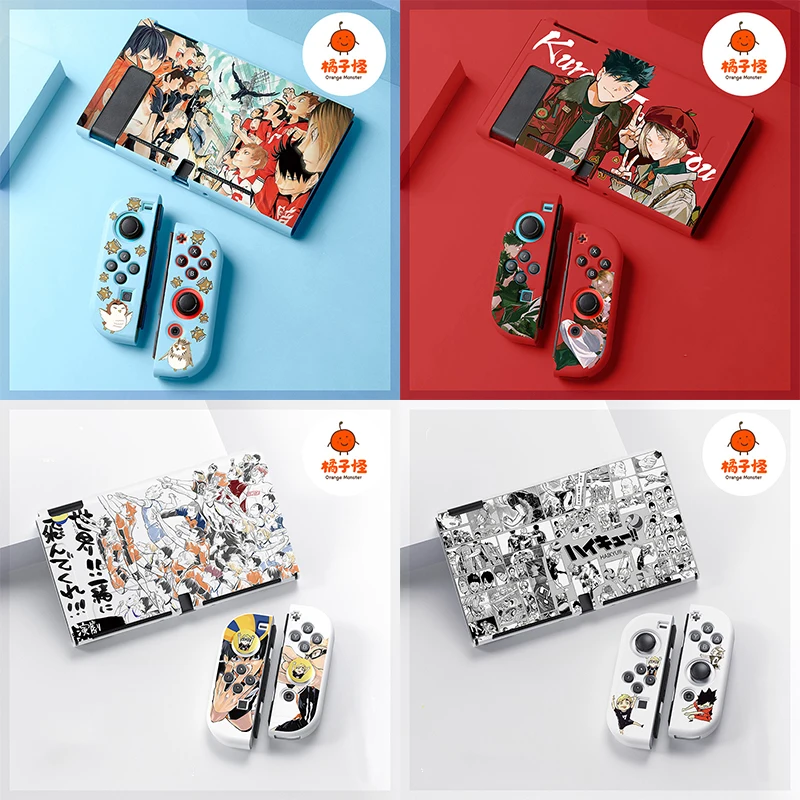

Мягкий чехол из ТПУ с изображением аниме Haikyuu для Joy-Con, защитный корпус для консолей Nintendo Switch NS OLED Lite, прозрачные чехлы, аксессуары, игрушки