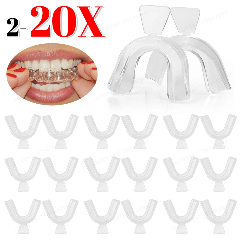 2-20pcs Mouth Guard Teeth Protector Guard Mouth Tray for Grinding Anti-snoring Teeth Whitening Protection Orthodontic Braces Set