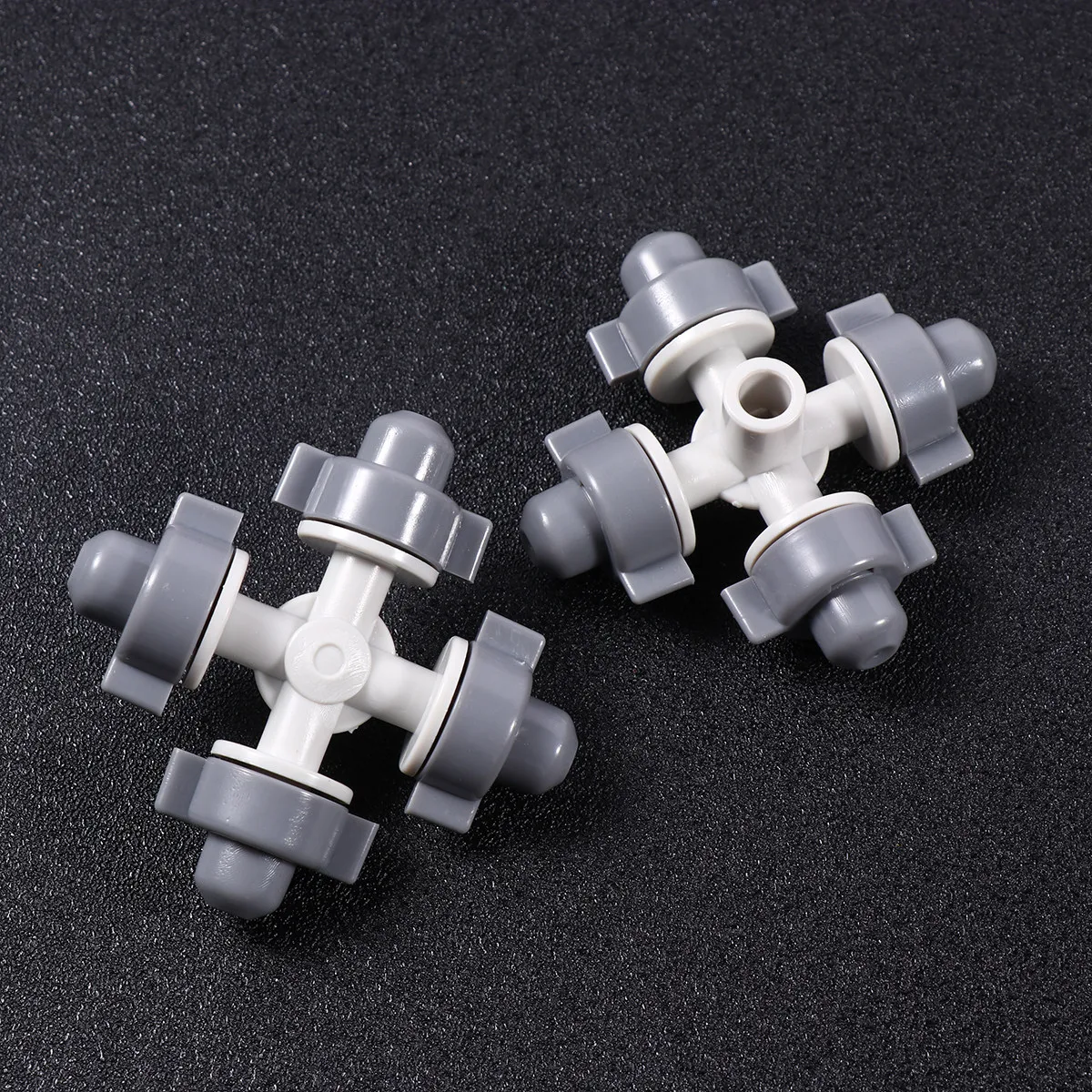 10pcs 미니어처 드립 관개 노즐 정원 급수용 4방향 분무기 분리형 잔디 미스트 노즐 농업용