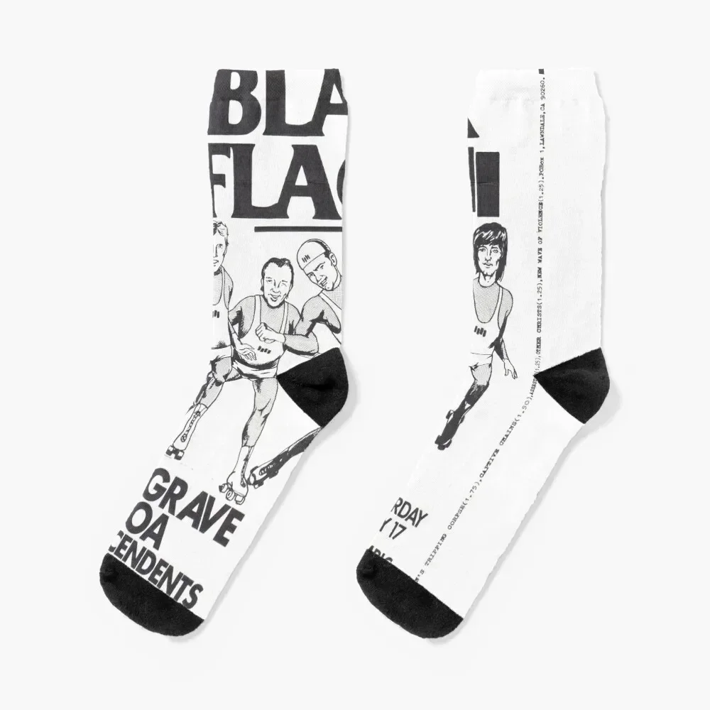

Black Flag - Concert Poster Socks warm winter men cotton high quality sports and leisure Toe sports Woman Socks Men's