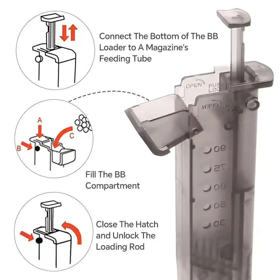 НОВЫЙ скоростной погрузчик для страйкбола 100 BB для пейнтбола, страйкбольных пистолетов, скоростной погрузчик для BB-шариков, 100 каналов, емкость BB, аксессуары для пейнтбола НОВЫЙ скоростной погрузчик для страйкбола 100 BB для пейнтбола, страйкбольных пистолетов, скоростной погрузчик для BB-шариков, 100 каналов, емкость BB, аксессуары для пейнтбола