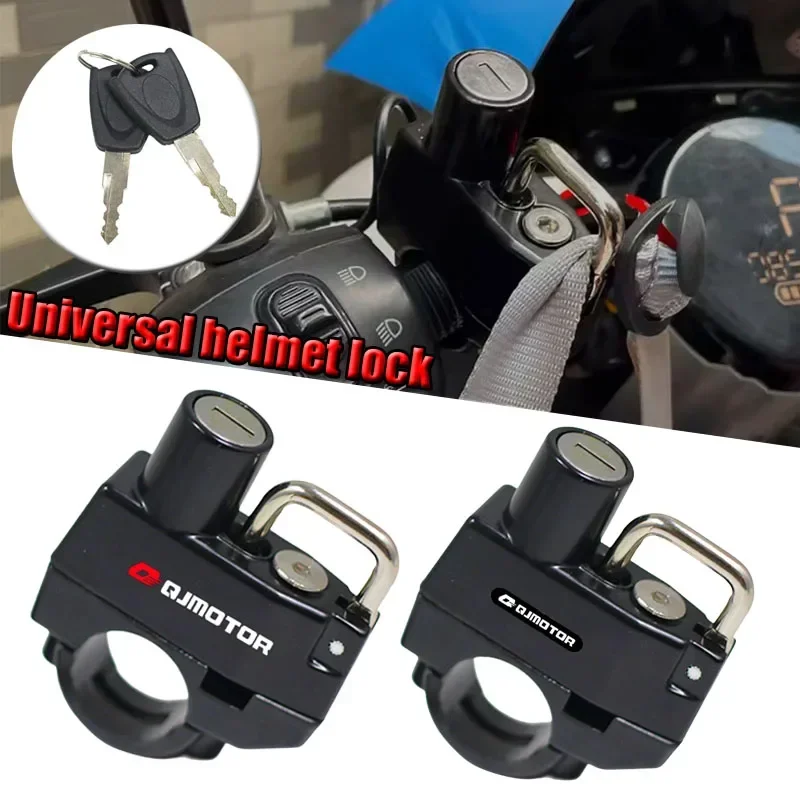 Motorcycle CNC Accessories Helmet Lock Anti-Theft Helmet Fit For QJ QJ600GS Q600RR RRQ600 SRK600 QJ250 800SRT 800 X/SX/SRT