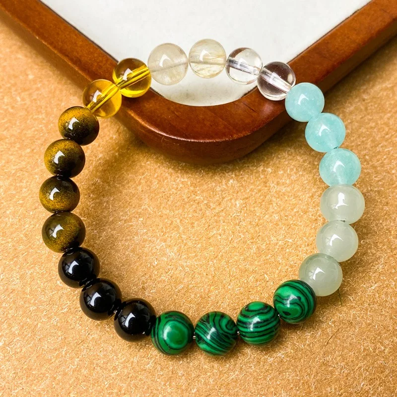 Bracelet en perles de pierre naturelle pour hommes et femmes, style couple, bijoux porte-bonheur pour la chance et la prospérité dans l'année du destin