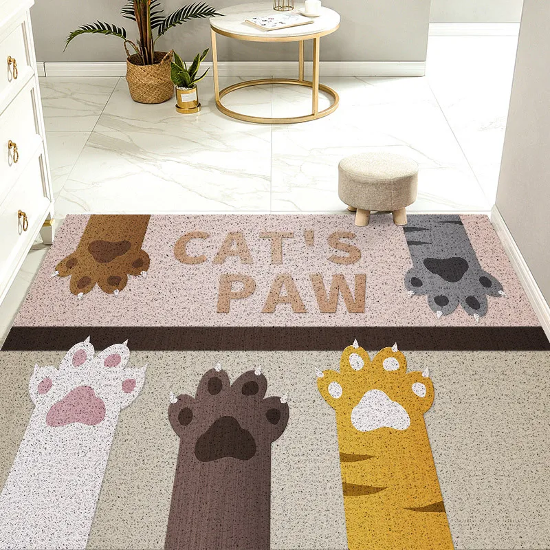 Modern Minimalist Wire Loop Entrance Doormat Dirt Resistant Non Slip Waterproof Easy Clean Rug For Bathroom Kitchen Bedroom
