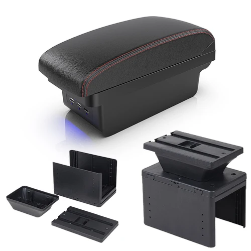Imagen 2 del producto Caja de reposabrazos Universal para coche, modelo Central Universal, caja de reposabrazos, accesorios para coche, caja de almacenamiento, brazo de soporte, piezas de reequipamiento Interior